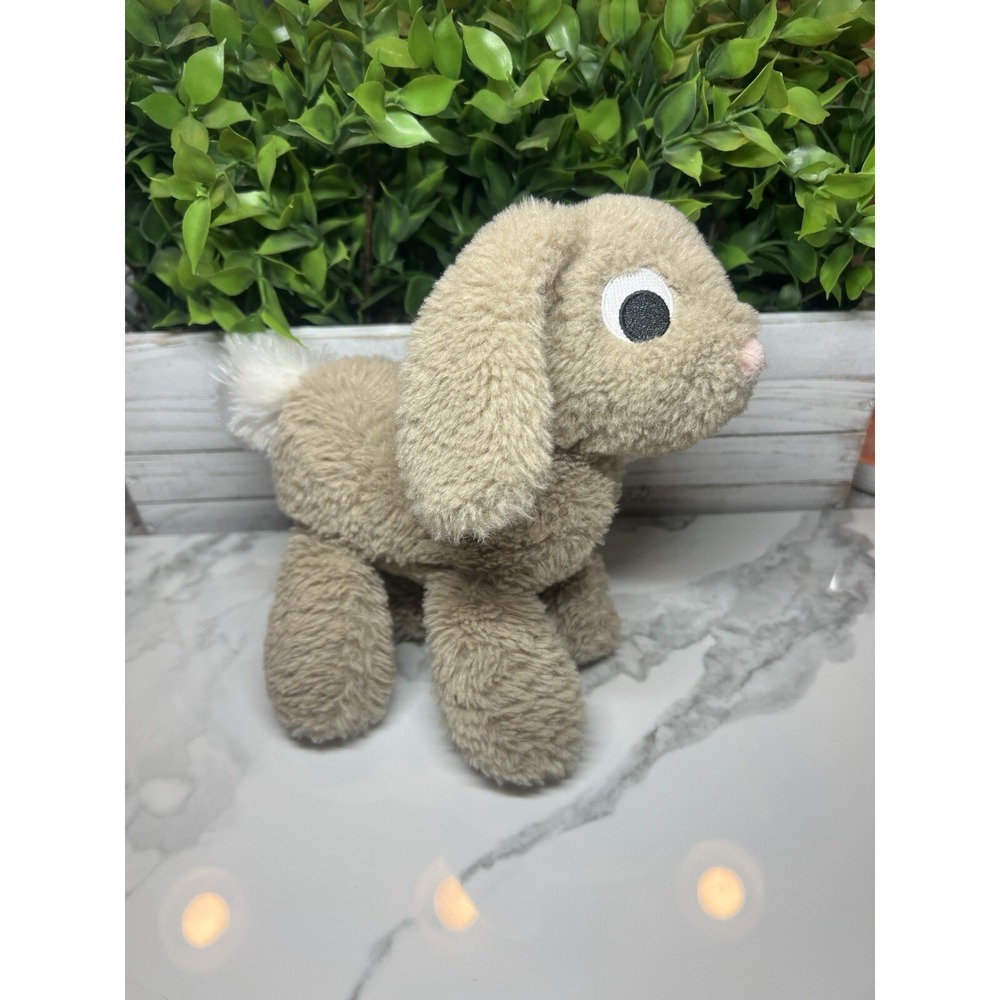 Manhattan Toy Floppies Brown Bunny Rabbit 7" Plush Stuffed Animal Sewn Eyes 2018